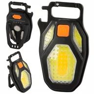 Latarki - LAMPKA LED COB BRELOK OTWIERACZ MAGNES LATARKA USB - miniaturka - grafika 1