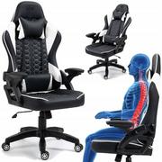 Fotele gamingowe - Fotel GAMINGOWY Krzesło Obrotowe KRAKEN FEYTON biały czarny - miniaturka - grafika 1