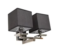 Lampy ścienne - FIANELO W2 kinkiet chrom z czarnym abażurem 2xE14 - miniaturka - grafika 1
