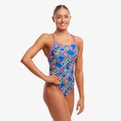 Stroje kąpielowe - FUNKITA Strój kąpielowy damski jednoczęściowy DIAMOND BACK ONE PIECE coco canel - miniaturka - grafika 1