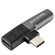 Adaptery i przejściówki - Kabel Adapter USB-C na Jack 3.5mm z USB-C SPU-A28 - miniaturka - grafika 1