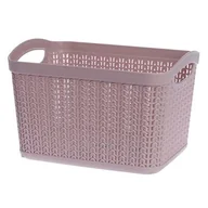 Pudła i pojemniki do przechowywania - Koszyk prostokątny L 6,6 l WILLOW różowy - miniaturka - grafika 1
