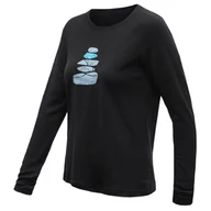 Koszulki sportowe damskie - Damska koszulka Sensor Merino Blend Stone Rozmiar: XL / Kolor: czarny - miniaturka - grafika 1
