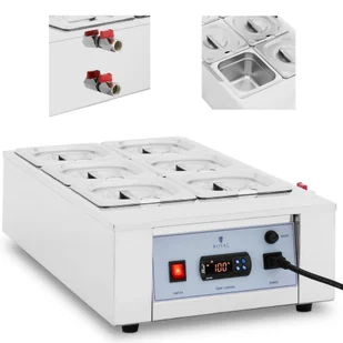 Podgrzewacz do czekolady - 6 x 1,5 l - do 100°C - Royal Catering RC_CMM_04 - Inne urządzenia gastronomiczne - miniaturka - grafika 1