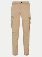 Spodnie męskie - s.Oliver Spodnie materiałowe 2149552 Beżowy Regular Fit - miniaturka - grafika 1