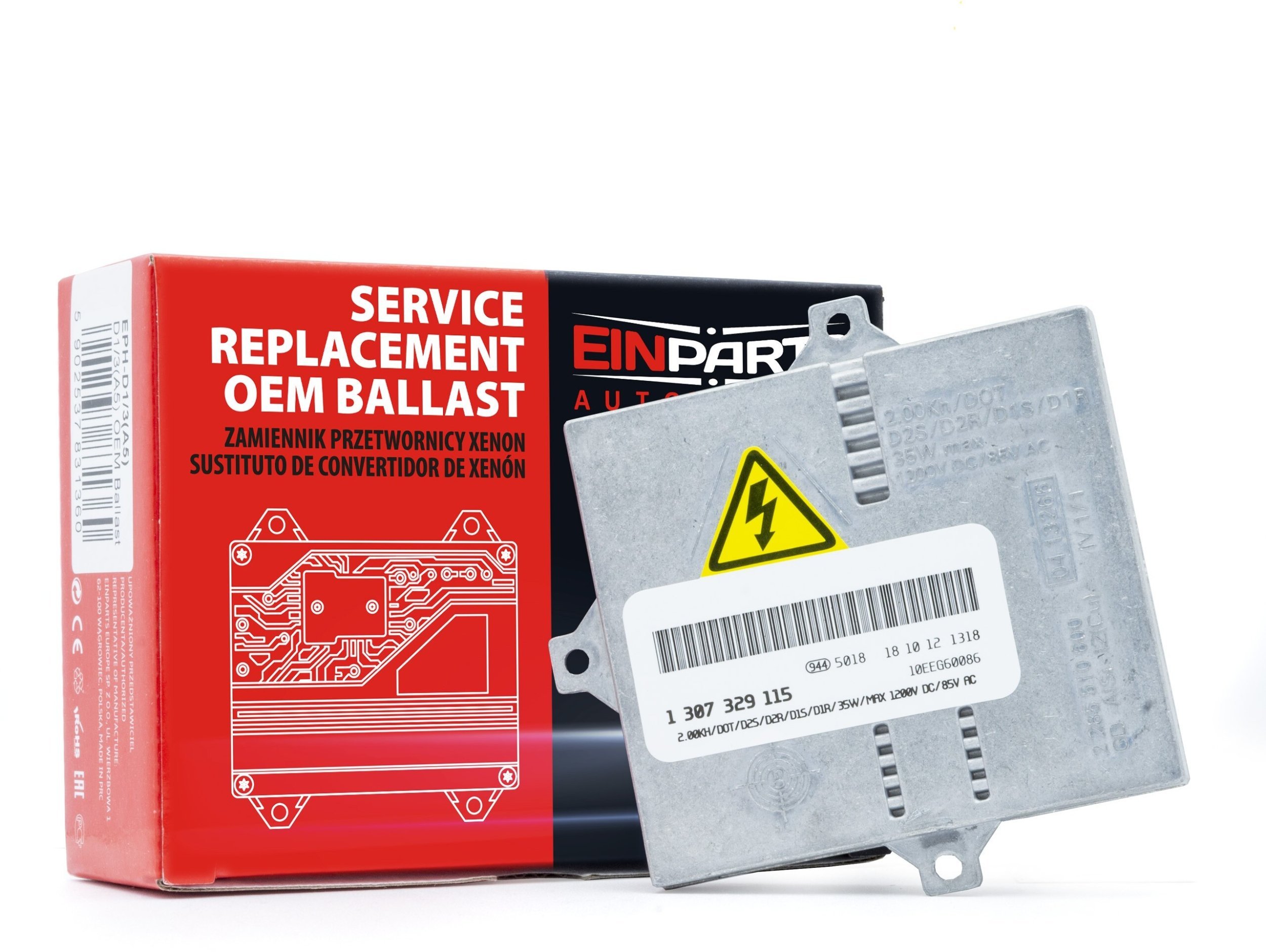 Przetwornica Einparts Automotive EINPARTS PRZETWORNICA XENONOWA EPH-D1/3 DO AUDI A5 OE WYSOKA JAKOŚĆ XENONÓW