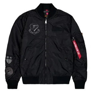 Kurtka Alpha Industries MA-1 TT Flying Tigers 156129 03 - Czarna  L - Odzież taktyczna i umundurowanie - miniaturka - grafika 1