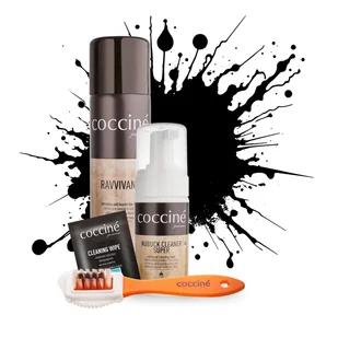 Do Czyszczenia i Renowacji Koloru Butów Zamsz Nubuk Zestaw Coccine 4 w 1 - Środki do obuwia i ubrań Do Czyszczenia i Renowacji Koloru Butów Zamsz Nubuk Zestaw Coccine 4 w 1 - Środki do obuwia i ubrań - miniaturka - grafika 1