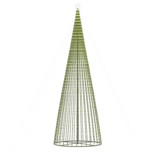 Stożkowa choinka z lampek, 1544 zimnych białych LED, 500 cm Lumarko! - Oświetlenie świąteczne - miniaturka - grafika 5