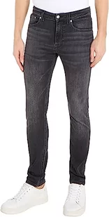 Calvin Klein Jeans Męskie spodnie skinny, NIEBIESKI, 34W / 30L - Spodenki męskie - miniaturka - grafika 1