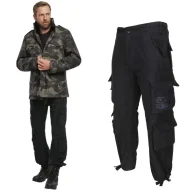 Odzież taktyczna i umundurowanie - Spodnie Długie Męskie BRANDIT Pure Vintage - Black 4XL - miniaturka - grafika 1