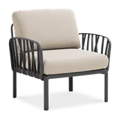 Fotele i krzesła ogrodowe - Fotel Komodo Poltrona Nardi Antracite Tech Panama - miniaturka - grafika 1