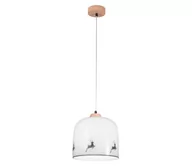 Lampy sufitowe - Kolarz A1352.31.Gr.100- Żyrandol na lince NONNA 1xE27/60W/230V jeleń dąb/biały/szary - miniaturka - grafika 1