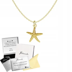 Złoty Naszyjnik ROZGWIAZDA Łańcuszek Srebro 925 Prezent DEDYKACJA GRATIS - Łańcuszki Złoty Naszyjnik ROZGWIAZDA Łańcuszek Srebro 925 Prezent DEDYKACJA GRATIS - Łańcuszki - miniaturka - grafika 1