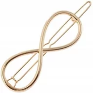 Ozdoby do włosów - Spinka do włosów nieskończoność złota metalowa - miniaturka - grafika 1
