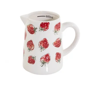 Dzbanek ceramiczny STRAWBERRY, w truskawki,600 ml - Dzbanki i imbryki - miniaturka - grafika 1