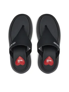 LOVE MOSCHINO Japonki JA28097I0II39000 Czarny - Klapki i japonki damskie - miniaturka - grafika 1