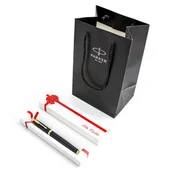 Zestawy piśmiennicze - Zestaw Pióro wieczne Parker IM Black w pudełku z torebką prezentową - miniaturka - grafika 1