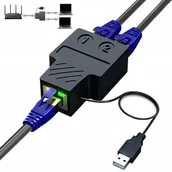 Switche - Switch Pawonik SPLITTER LAN 1X2 ADAPTER ROZGAŁĘŹNIK RJ45 100 MBPS - miniaturka - grafika 1