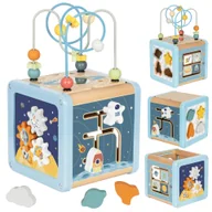 Zabawki kreatywne - TOOKY TOY Drewniana Kostka Aktywności Kosmos Sorter Labirynt - miniaturka - grafika 1