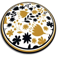 Dywany - Wewnętrzny dywan okrągły winylowy Kwiecisty wzór fi50 cm - miniaturka - grafika 1