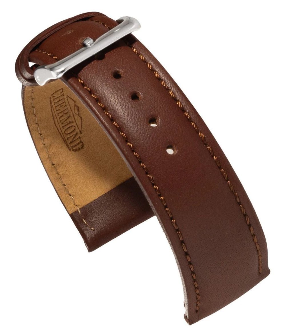Skórzany pasek do zegarka 20 mm Chermond A255.18 ciemnobrązowy