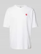 Koszulki męskie - T-shirt o kroju oversized z czystej wełny z nadrukiem z logo - miniaturka - grafika 1