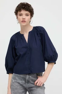 Desigual koszula bawełniana GISELLE damska kolor granatowy regular 24SWBW12 - Koszule damskie - miniaturka - grafika 1