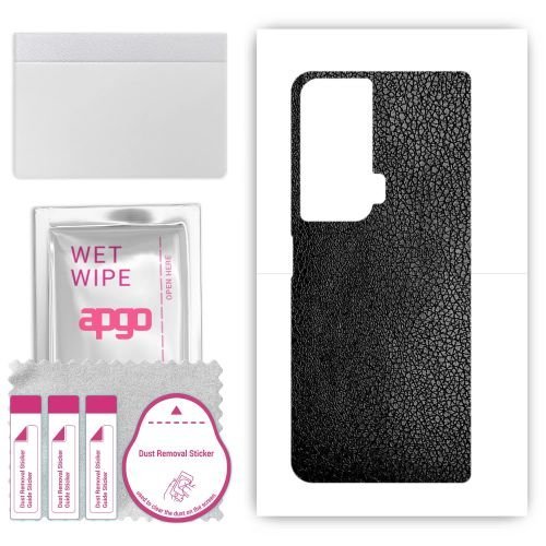 folia naklejka skórka strukturalna na TYŁ do Honor Magic VS - Skóra Czarna - apgo SKINS