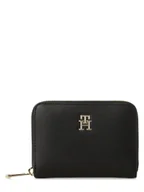 Portfele - Tommy Hilfiger Portfel damski Kobiety Sztuczna skóra czarny jednolity, ONE SIZE - miniaturka - grafika 1