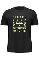 Koszulki męskie - DIESEL T-SHIRT Z KRÓTKIM RĘKAWEM MĘSKI CZARNY - miniaturka - grafika 1