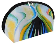 Kosmetyczki, organizery i kuferki - Kosmetyczka Szare linie z czarnym, niebieskim i żółtym Georgia O’Keeffe - miniaturka - grafika 1