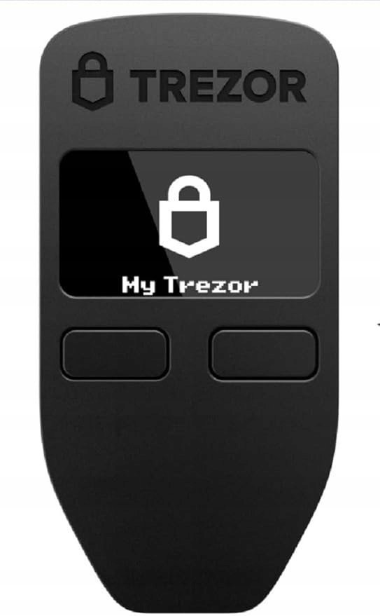TREZOR ONE PORTFEL SPRZĘTOWY KRYPTOWALUT PRZECHOWYWANIE BITCOIN CZARNY