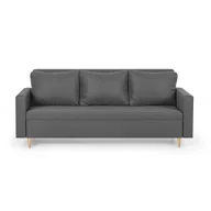 Sofy i kanapy - Kanapa sofa 3 osobowa z funkcją spania KEN jasno szara - miniaturka - grafika 1