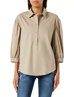 Bluzy damskie - Sisley Bluza damska, 5FUALQ03A Blouse, beżowa 18J, XS, Beżowy, 18j, XS - miniaturka - grafika 1