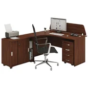 Zestawy mebli biurowych - B2B Partner Zestaw mebli biurowych MIRELLI A+, typ F, orzech - miniaturka - grafika 1