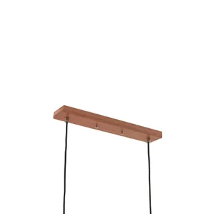 Lampa wisząca Lucande Jinda, drewno, Samt, szary - Lampy sufitowe - miniaturka - grafika 5