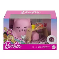 Domki dla lalek - Barbie Zwierzątko kotek + akcesoria do domku Odpoczynek - miniaturka - grafika 1