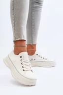 Trampki damskie - Damskie Trampki Na Masywnej Podeszwie Big Star NN274126 Białe-40 - miniaturka - grafika 1