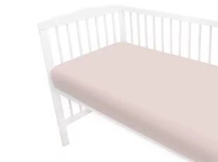 Prześcieradło 140x70 cm na gumce BAWEŁNA 100%, JERSEY PUDROWY RÓŻ - Prześcieradła dla dzieci - miniaturka - grafika 1