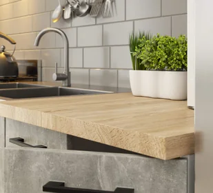 MEBLE KUCHENNE ZESTAW OLIWIA G1 2.0M BIAŁY-BETON - Inne meble do salonu - miniaturka - grafika 5
