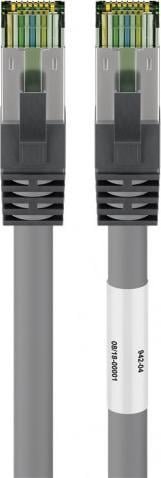 Goobay Goobay CAT 8.1 patch cable, S / FTP PiMF, gray, 3 m - LSZH halogen-free, copper AWG 24 55138