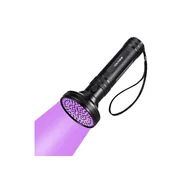 Latarki - Latarka ultrafioletowa ze 100 diodami LED UV, wykrywająca wybielacz, mocz zwierząt i skorpiony. W zestawie okulary ochronne. - miniaturka - grafika 1