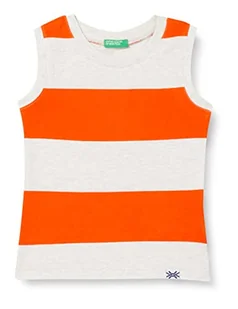 United Colors of Benetton Tank top 3ZNBGH00M Biustonosz tank top, Paski Czerwony i Jasnoszary 902, XX Dziecko, Paski Czerwony I Jasnoszary 902 - Koszulki i topy damskie - miniaturka - grafika 1