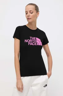 The North Face t-shirt bawełniany damski kolor czarny - Koszulki sportowe damskie - miniaturka - grafika 1