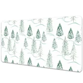 Podkładki na biurko - Mata z nadrukiem na biurko Zimowa choinka 90x45 cm - miniaturka - grafika 1