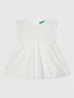 Sukienki i spódniczki dla dziewczynek - United Colors Of Benetton Sukienka letnia 4POCGV00B Biały Regular Fit - miniaturka - grafika 1