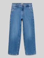 Spodnie i spodenki dla dziewczynek - Jeansy o luźnym kroju baggy z mieszanki bawełny model ‘GIA’ - miniaturka - grafika 1