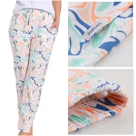 Piżamy damskie - Cornette Spodnie Piżamowe Damskie 690/43 Bawełniane M - miniaturka - grafika 1