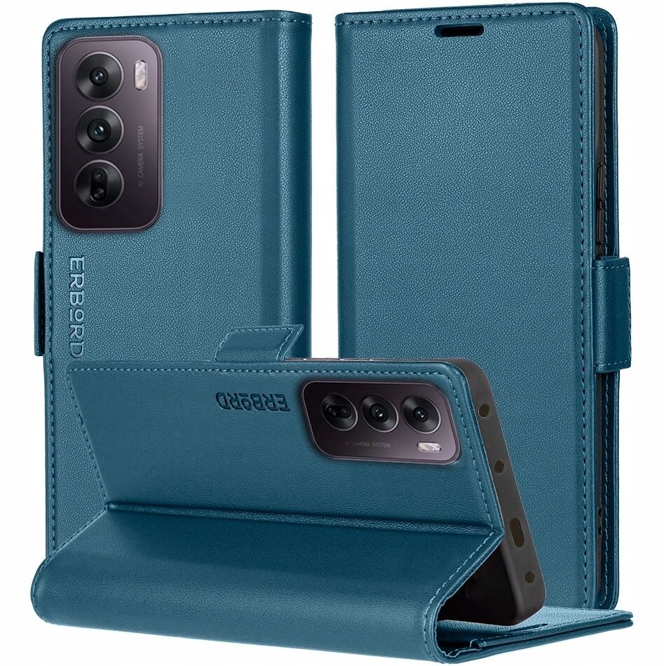 Etui z klapką do Oppo Reno 12, Erbord wallet case obudowa portfel skóra eko